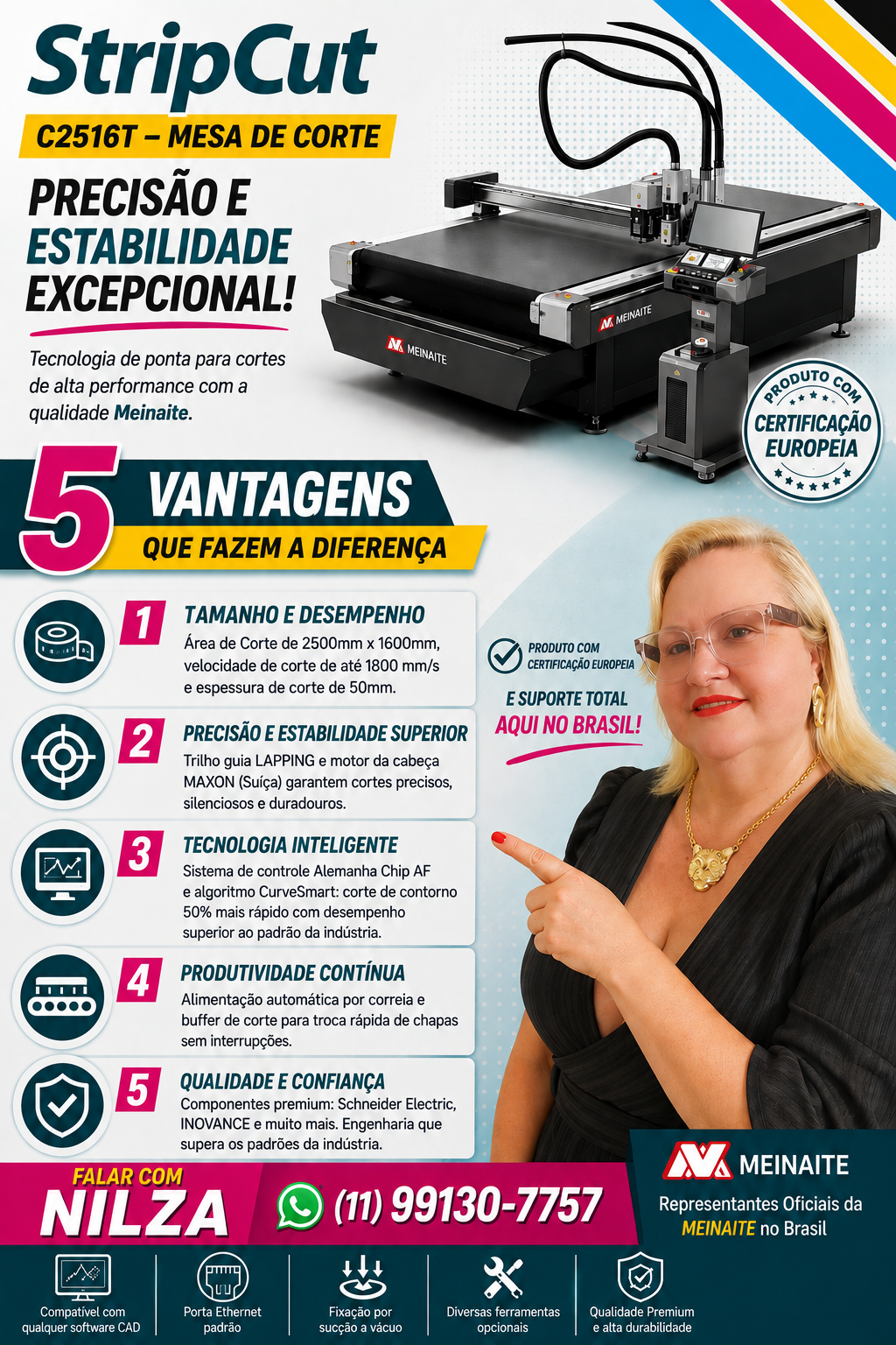 Flyer completo StripCut C2516T: características e aplicações