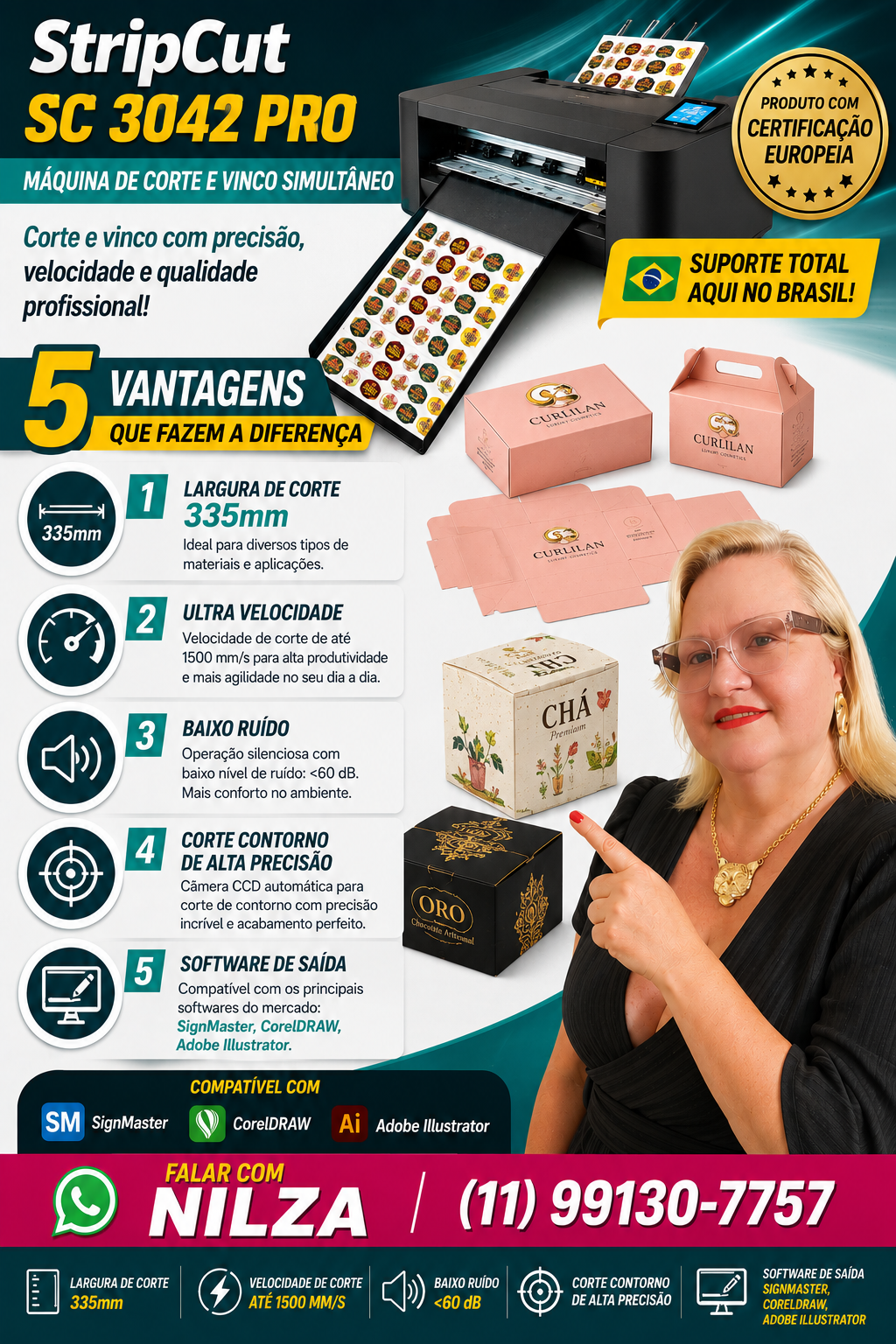 Flyer completo StripCut SC 3042 PRO: características e aplicações